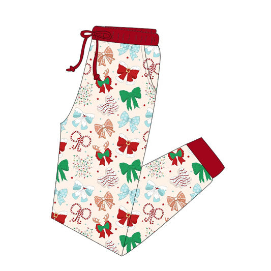 Christmas Bows Mom Joggers